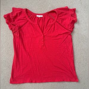 Jane and Delancey Vibrant Red Short Sleeve Top